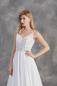 Preview: A-Linien-Brautkleid aus Chiffon mit perlenbesetztem Oberteil ivory/Haut